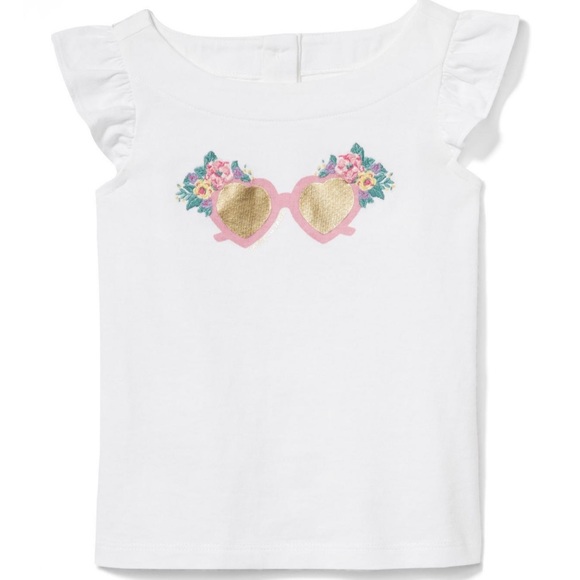 EUC Janie and Jack Flower Sunglass Sleeveless Shirt - Picture 1 of 7